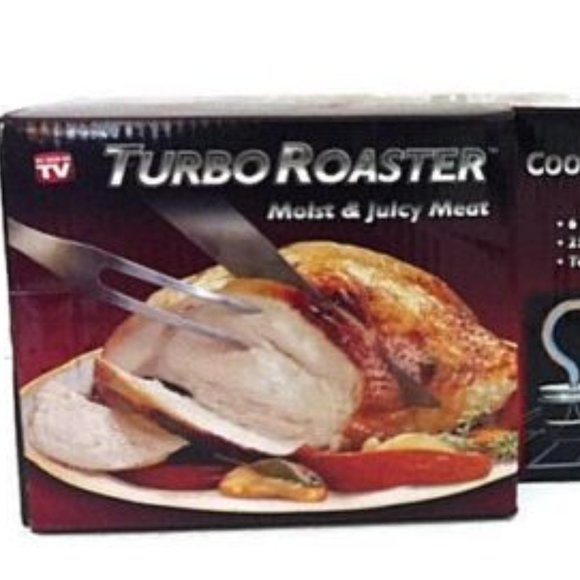 Turbo Roaster Chef Tony Cooks Chicken & Turkey In Half The Time New - Picture 1 of 8